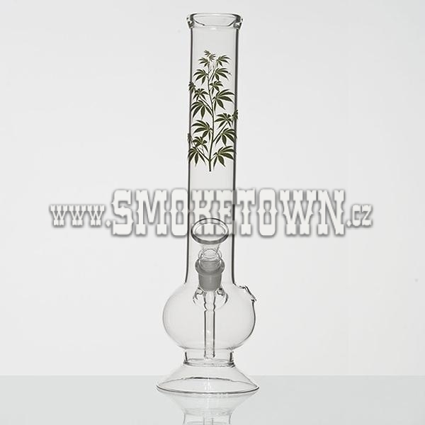 Multi Leafs Glass Bong Flask 30 cm 2