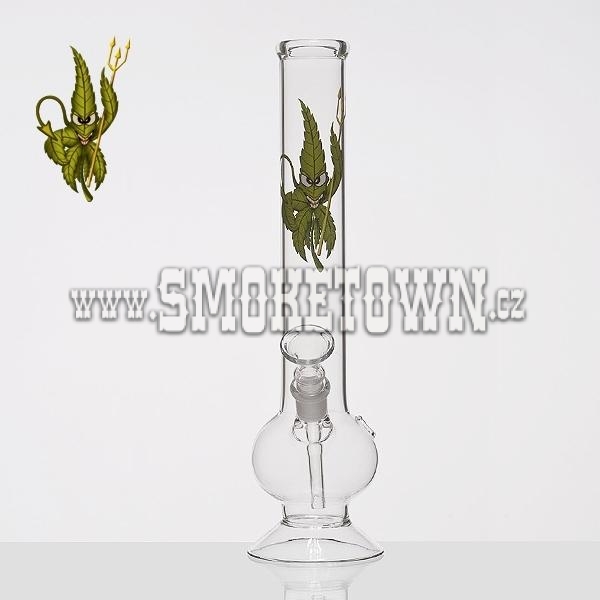 CannaHeroes Cannadevil Glass Bong Flask 30cm 2