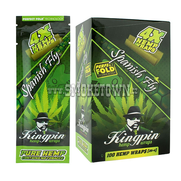 Kingpin Hemp Wraps Spanish fly 4 ks