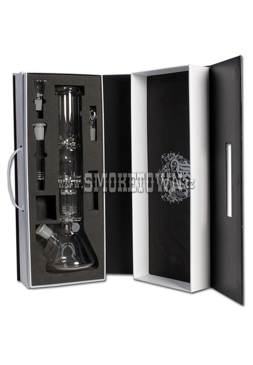 Black Leaf Glass Bong Boxed ICE 6-Arm 36cm