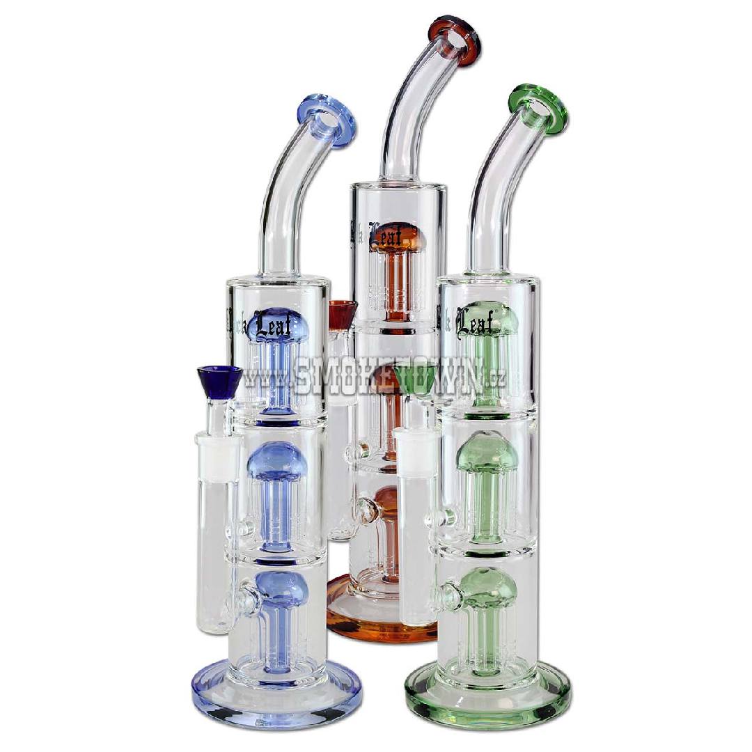 BL Percolator Bong 3x 8-Arm Tree Blue 39cm