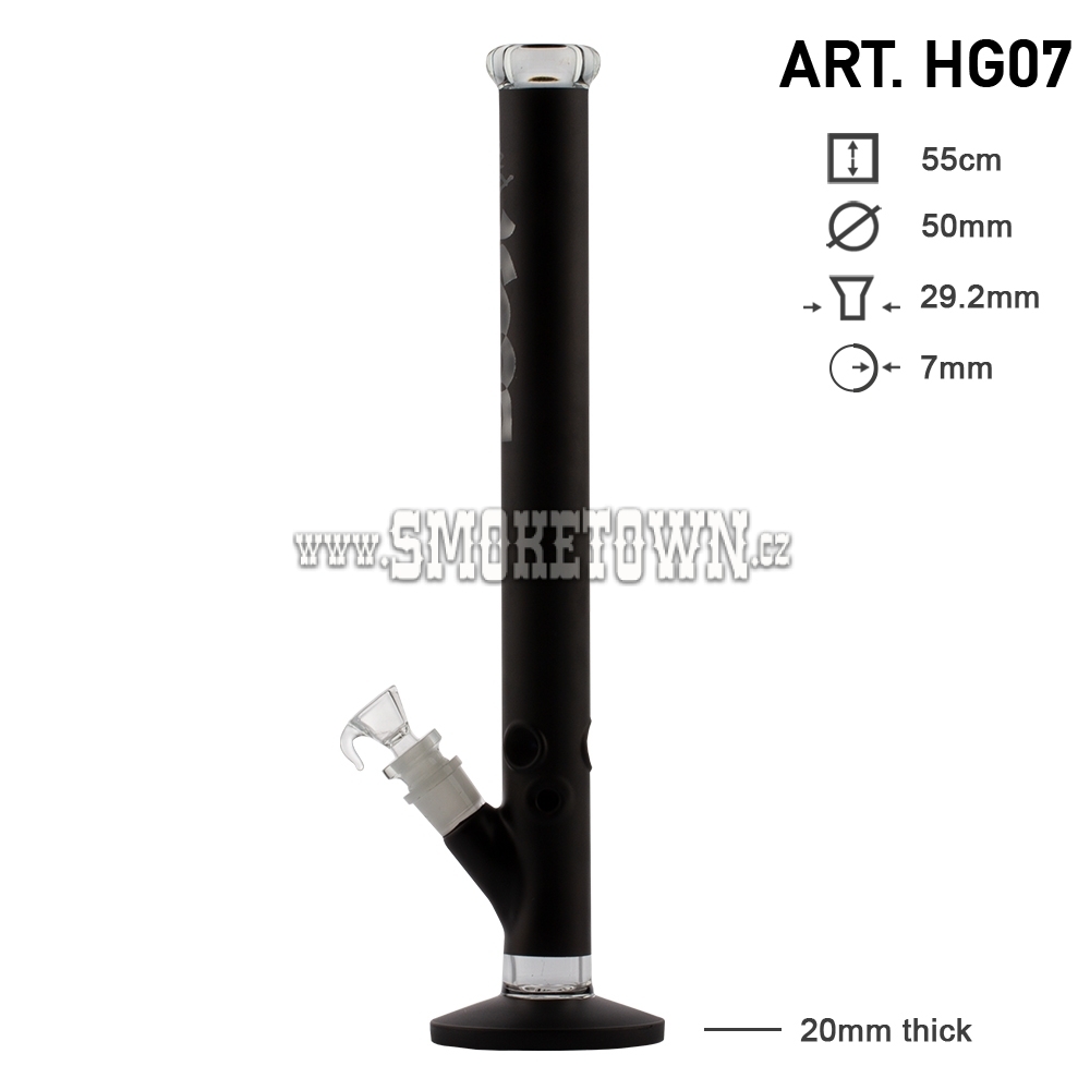 Boost Pro Straight Glass Bong Black !55cm!