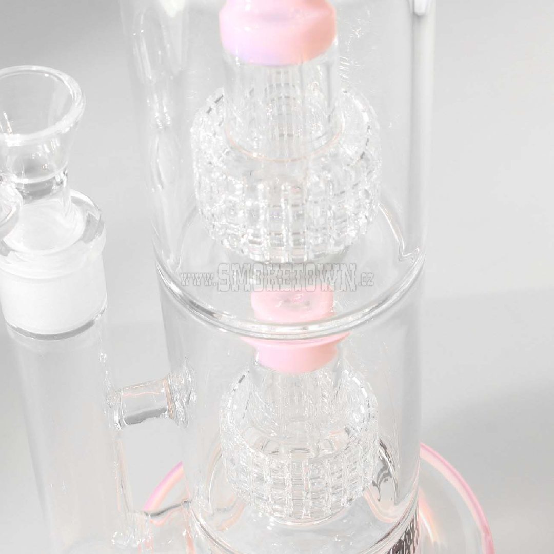 BL Ice Bong 2x Drum Percolator Pink 40 cm 2