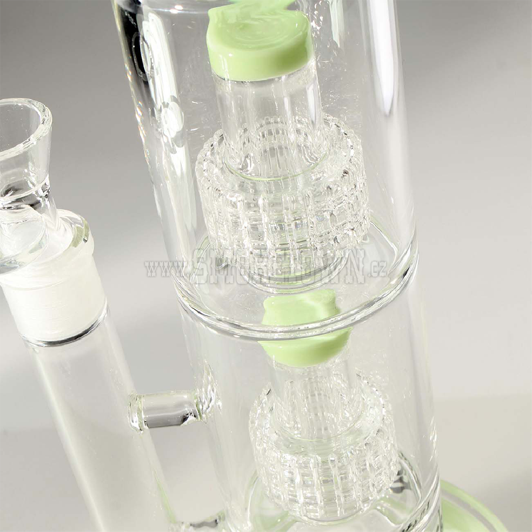 BL Ice Bong 2x Drum Percolator Lime 40 cm 2