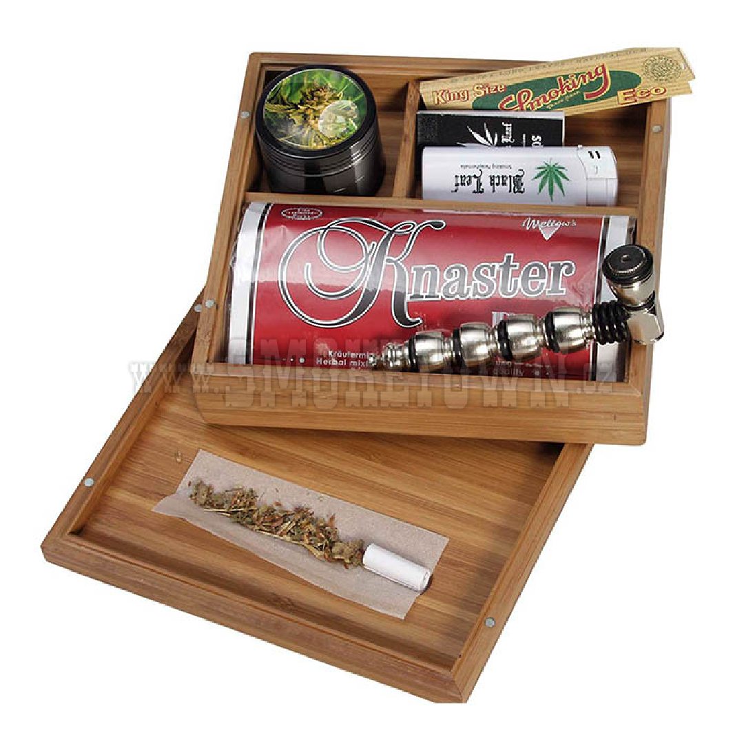 Black Leaf Bamboo Stoner Box 180x165x58mm 2