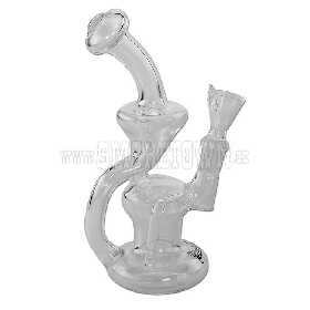 Black Leaf Recycle Glass Bubbler 20cm 2