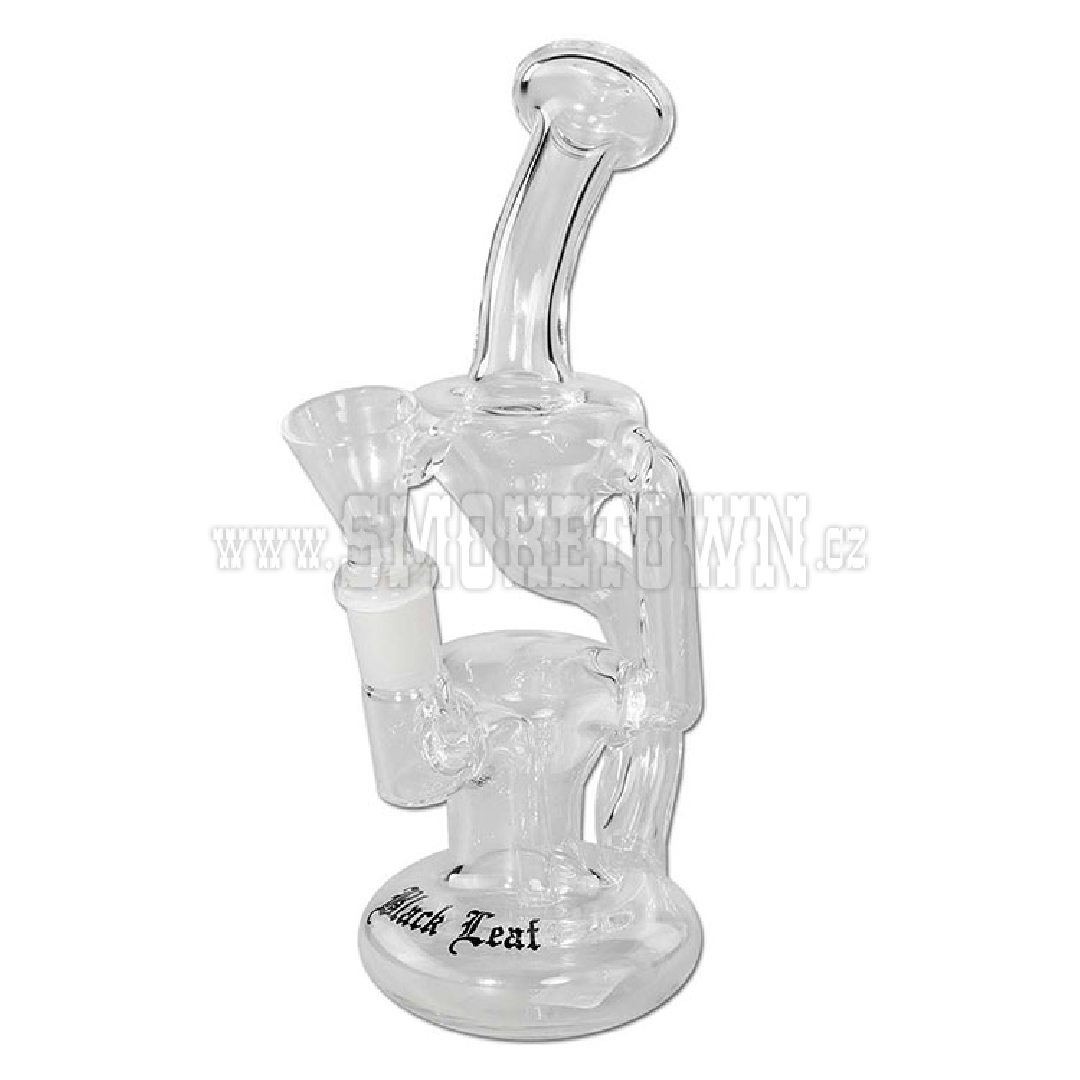 Black Leaf Recycle Glass Bubbler 20cm