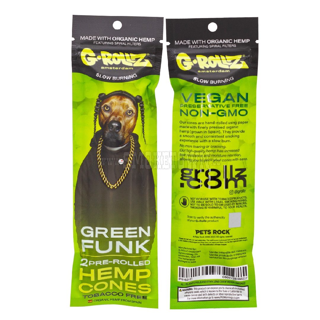 G-Rollz | 2x Green Funk Pre-Rolled Hemp blunt