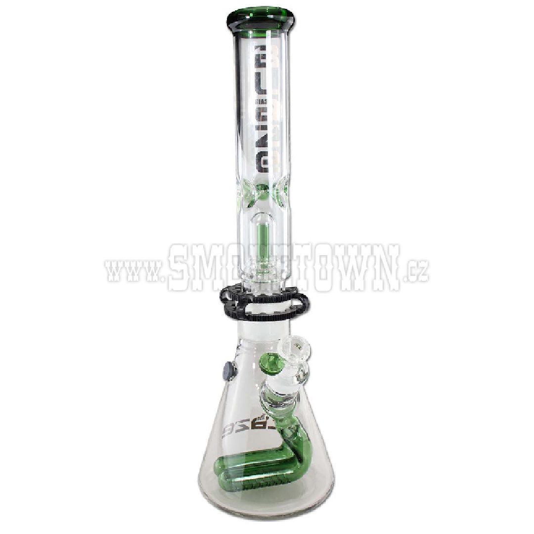 M+M Blaze Bong w Double Inlineslit Diffuser green 56cm