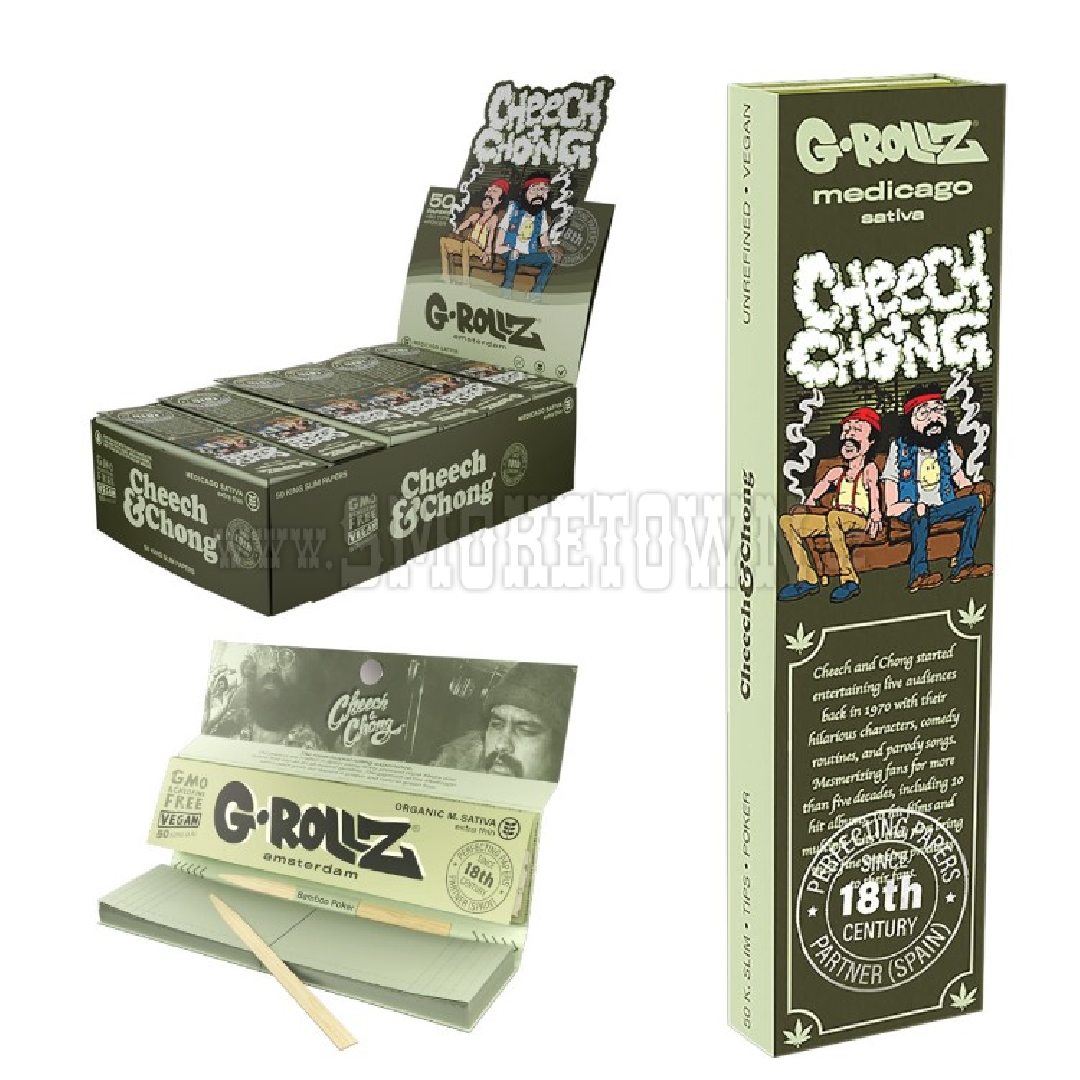 G-Rollz Cheech & Chong Sofa Medicago Sativa KS Slim Papers + Tips 2