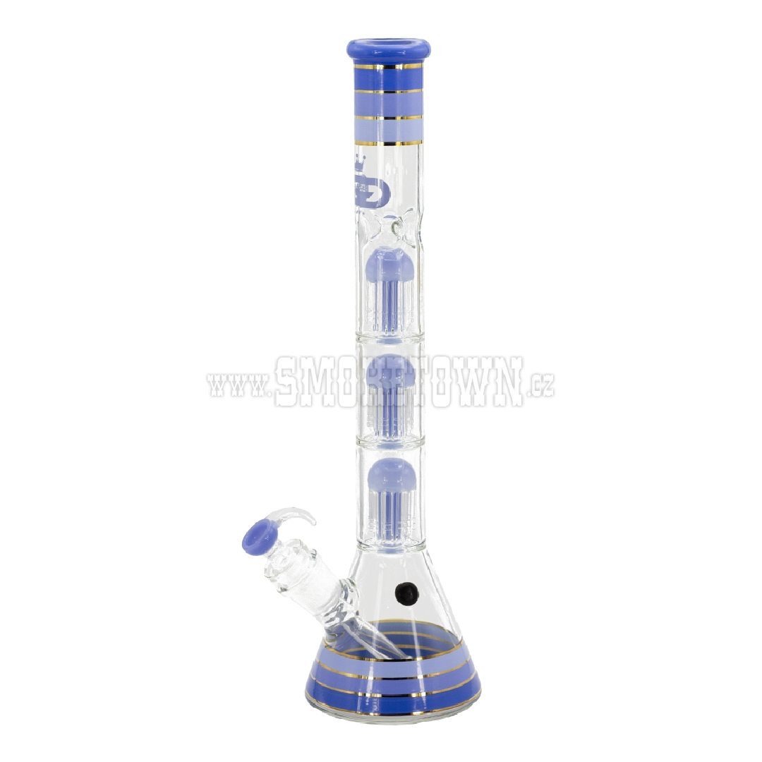 Grace Glass Bong 3x Braker Percoolater Tree Blue 50cm