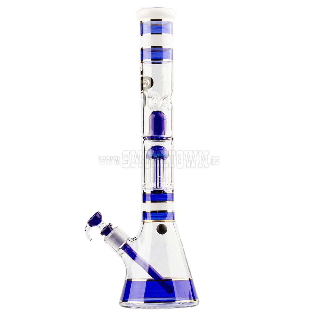 Grace Glass Golden Line Blue Beaker Bong 46cm 2