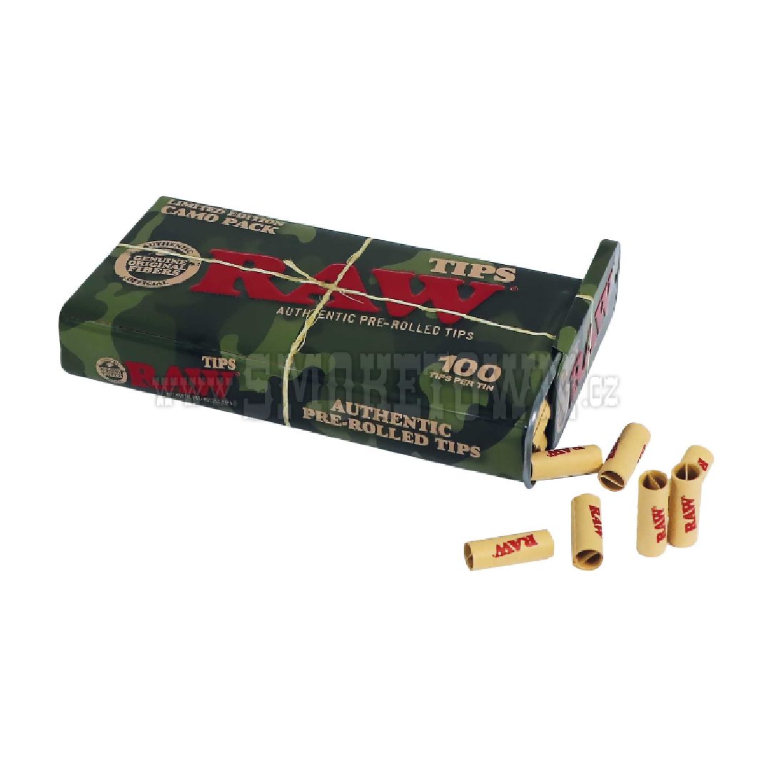 RAW PREROLLED TIPS LIMITED EDITION CAMO