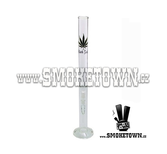 Black Leaf Glass Bong Straight 50cm